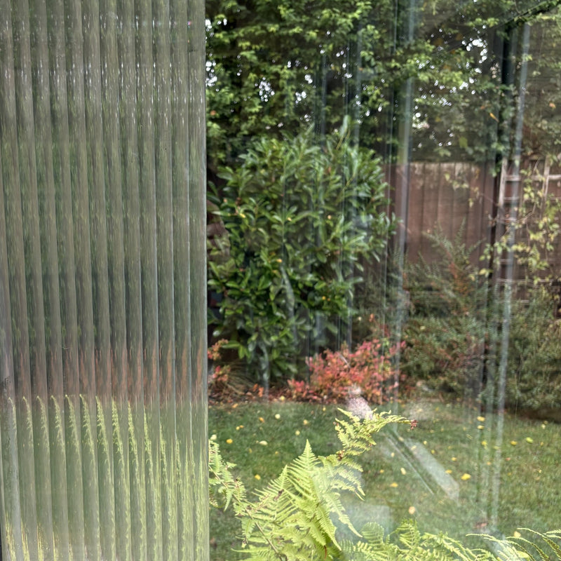 Clear reeded window film