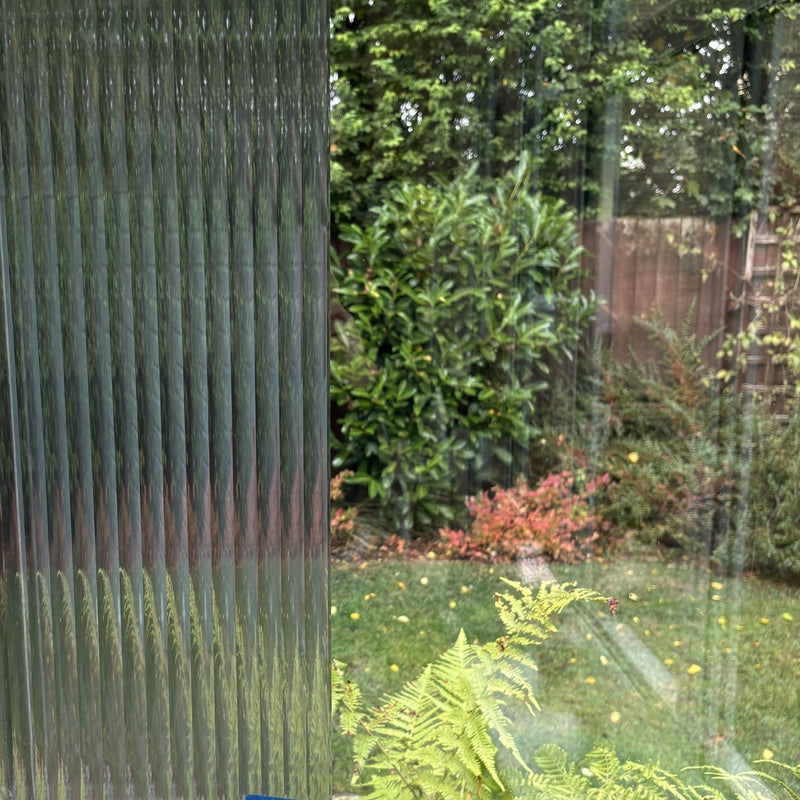 Grey reeded window film